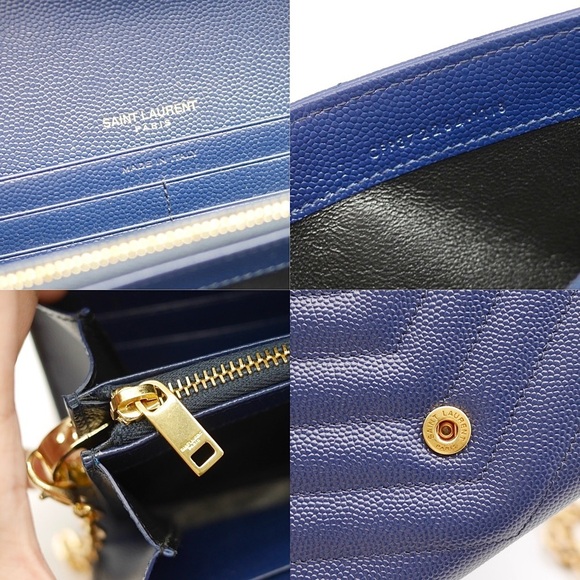 🍓YSL Monogram Flap Wallet in Grained Leather - Picture 9 of 12